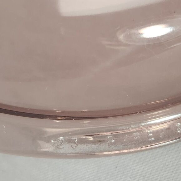 Pyrex Lid V 1 5 C Glass Lid 7" Rose Cranberry Pink Replacement VTG - Picture 3 of 5